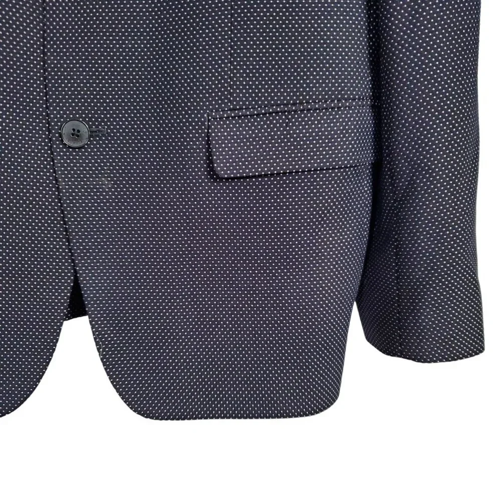 Lord & Taylor Laboratory Men's Size 44R Sportcoat Blazer Micro Polka Dot 2 Butto - Picture 9 of 14